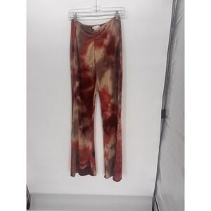 Vintage Made In USA Studio 1011 Flair Glitter Pants Low Rise Tie Dye Y2K Stretch